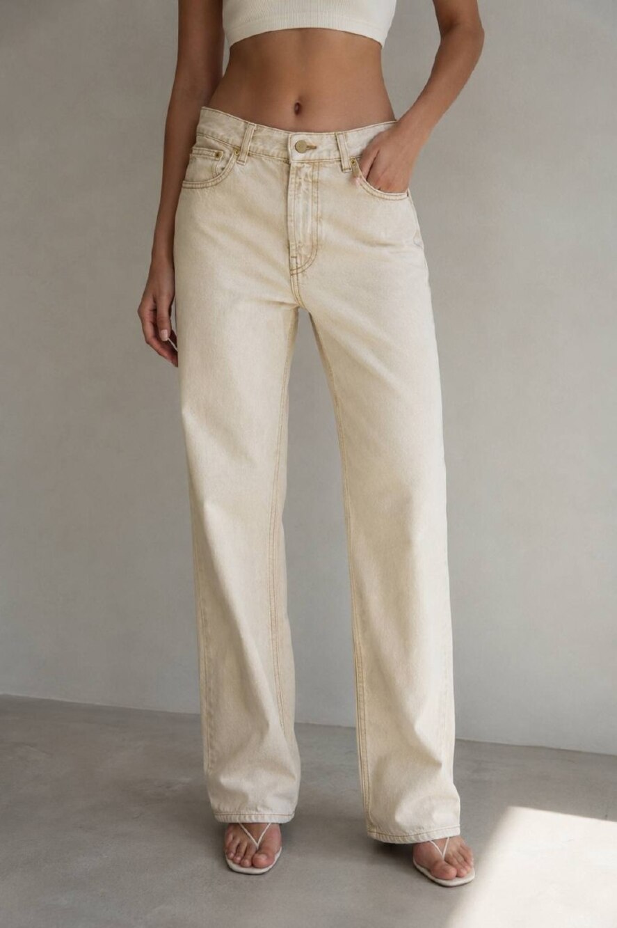 Jacquemus L'Amour Ecru Organic Cotton Jeans